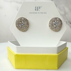 Bomb Party Diamond Cubic Zirconia Earring Studs Feel The Magic ER58962 NWT